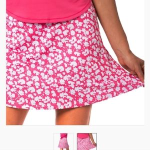 Golftini Skirt Small Pink Floral Sprinkles Shorts Skort Connector Golf